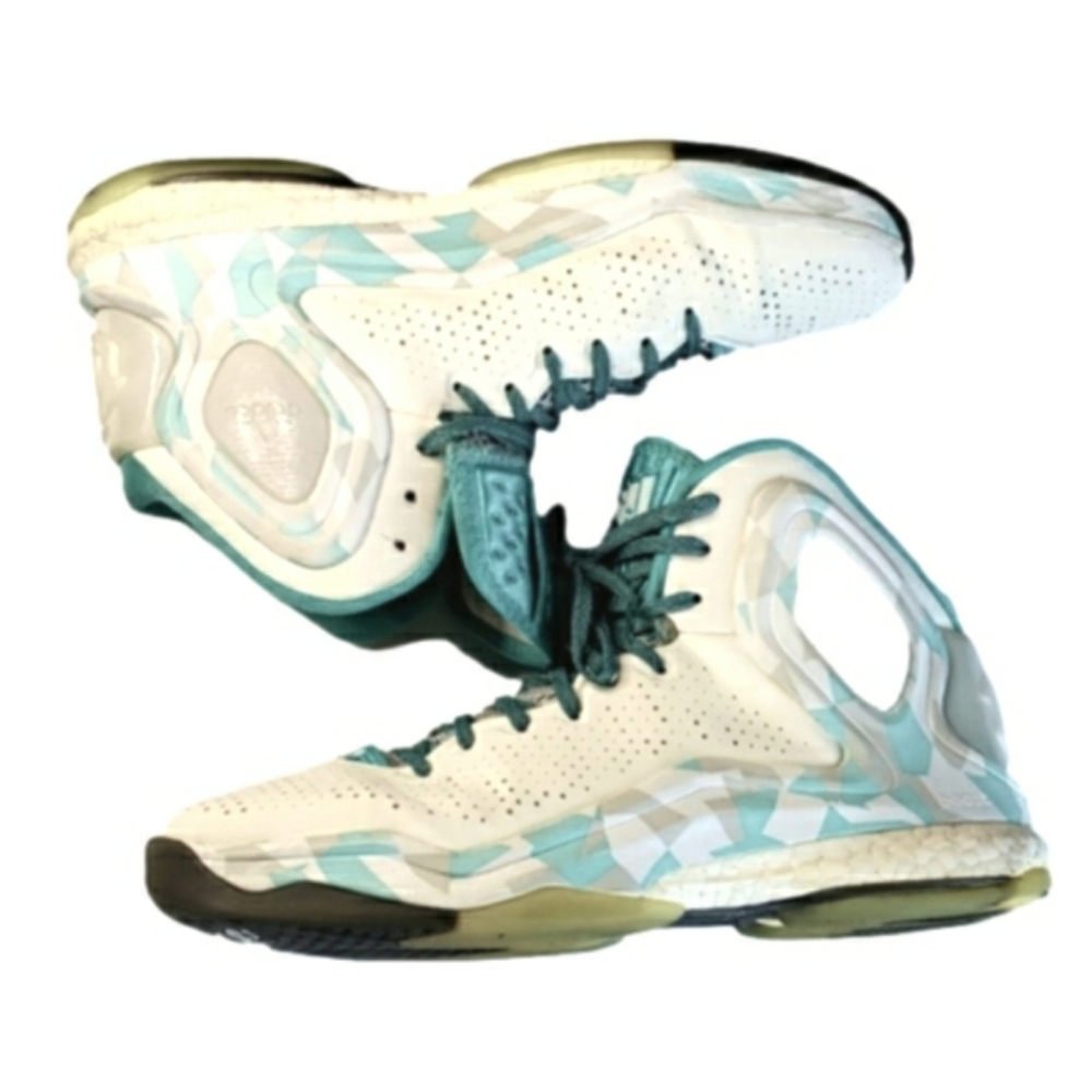 Adidas D Rose 5 Boost sneakers Blue Frost high top Basketball shoe